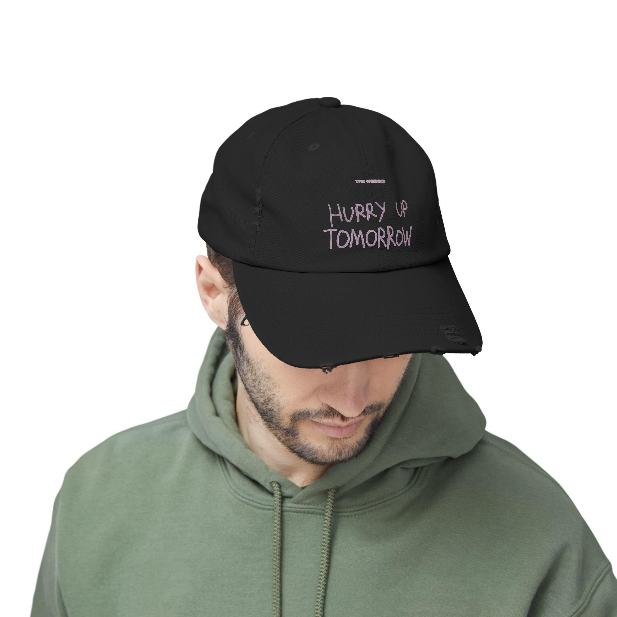 Hurry Up Tomorrow Distressed Hat