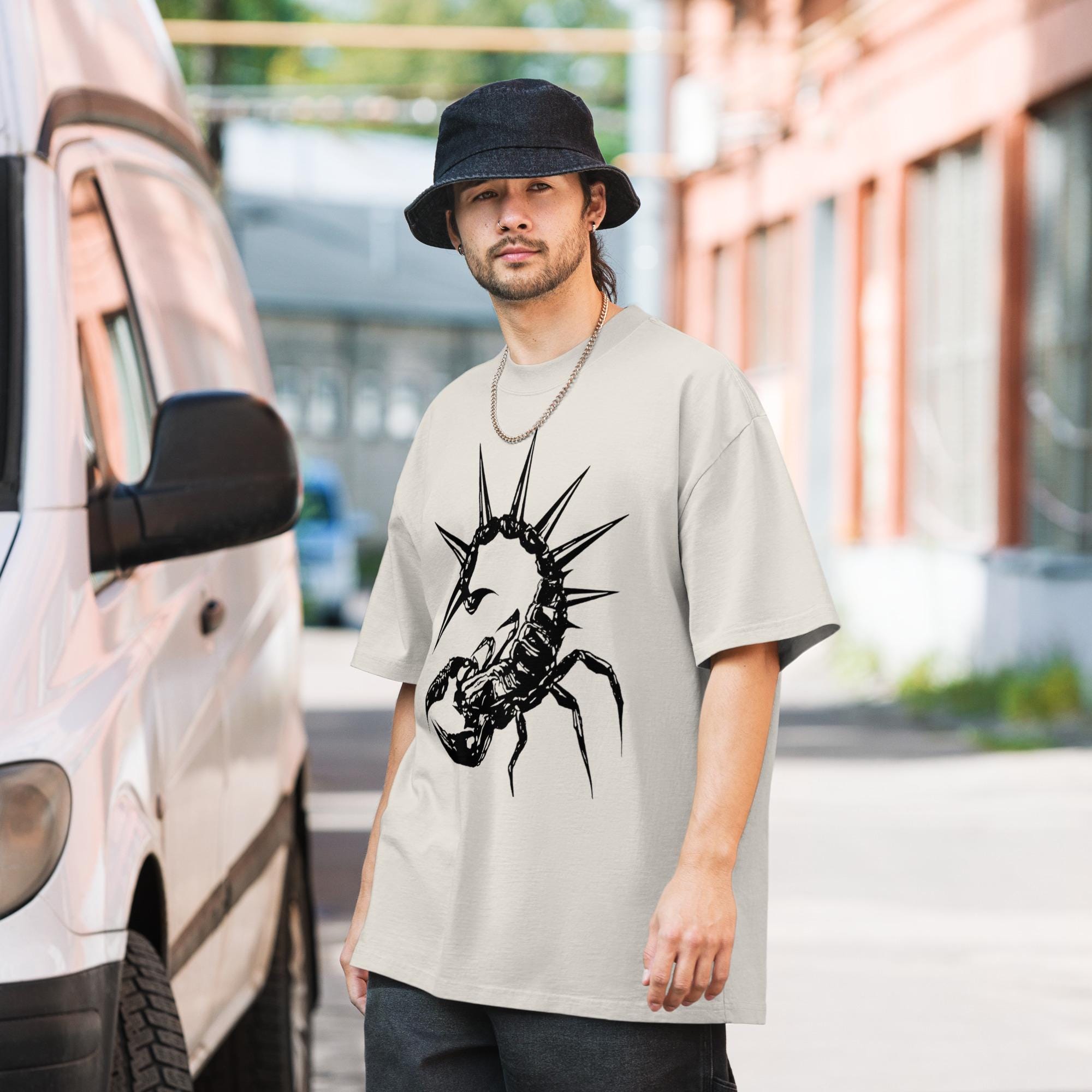 Spiked Scorpion Oversized VintageT-Shirt