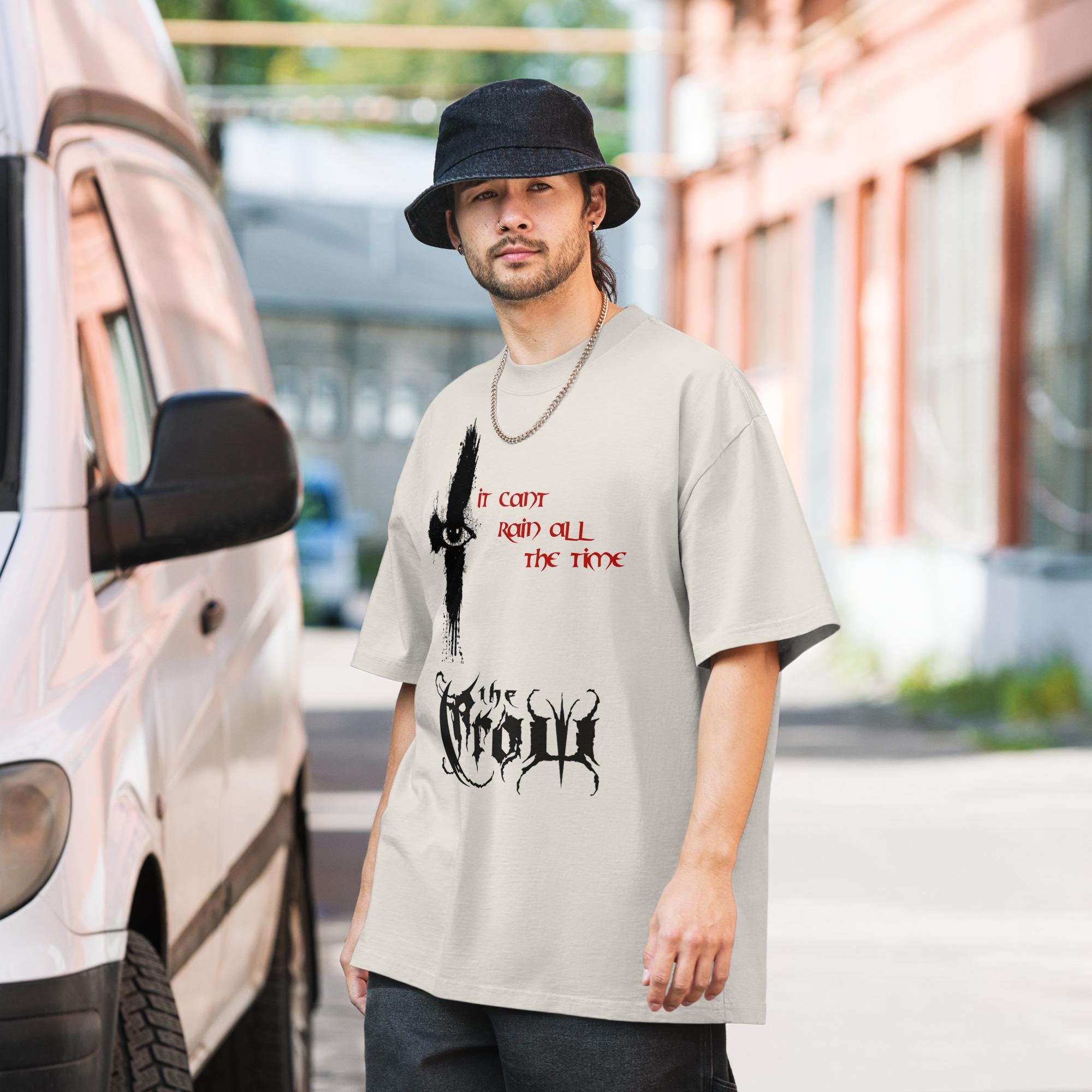 The Crow Oversized Faded Tee