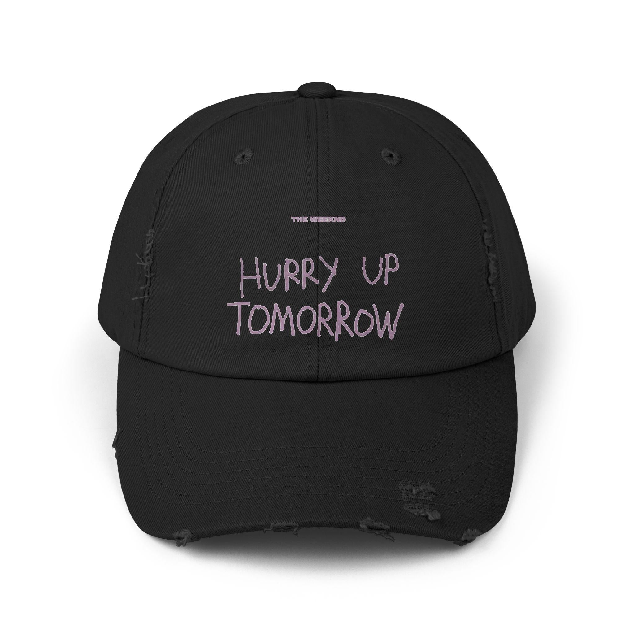 Hurry Up Tomorrow Distressed Hat