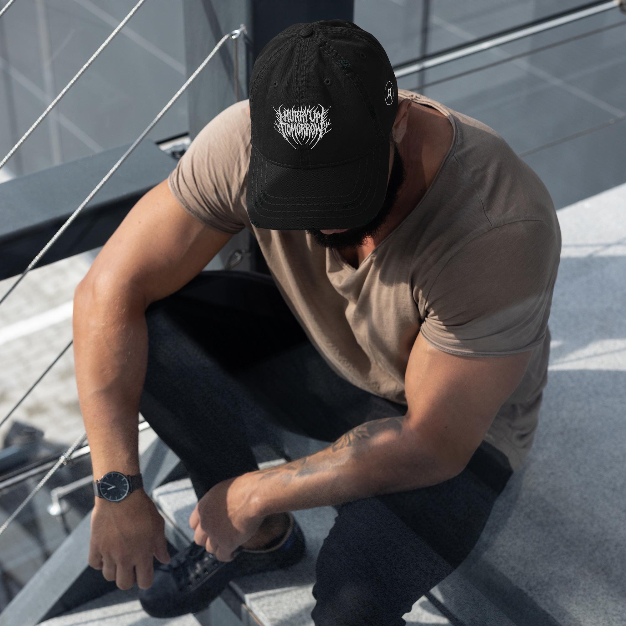 Hurry Up Tomorrow Vintage Distressed Hat