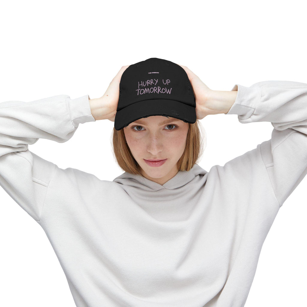 Hurry Up Tomorrow Distressed Hat
