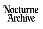 Nocturne Archive in a large slightly gothic black font, transparent background